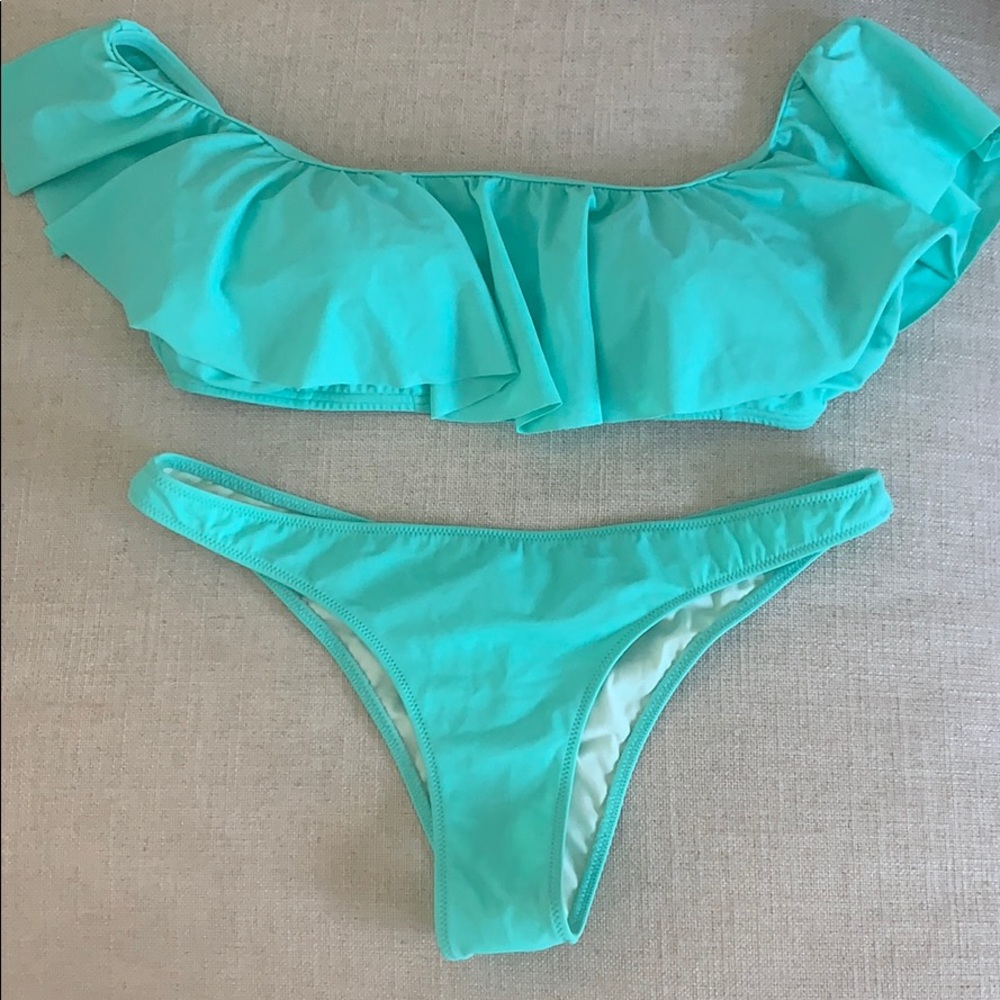 Victoria secret aqua blue bathing gently worn
